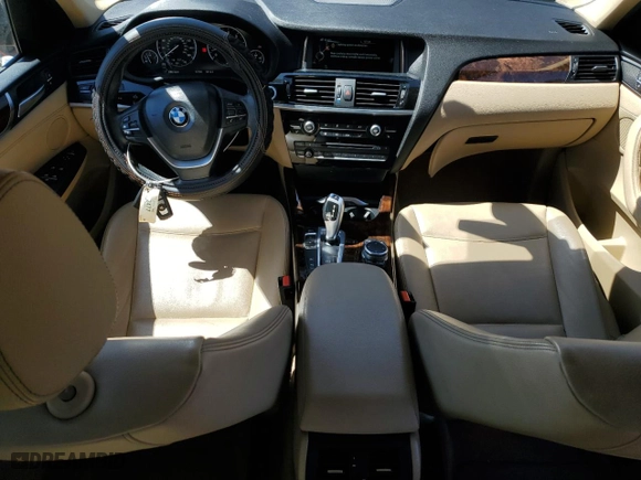 2015 BMW X3 xDrive28i with VIN 5UXWX9C59F0D58967, listed as a Copart auction lot 50087045 with 97,186 mi miles and Salvage Title. Bid and sale history available at carsss.com. Image 8.