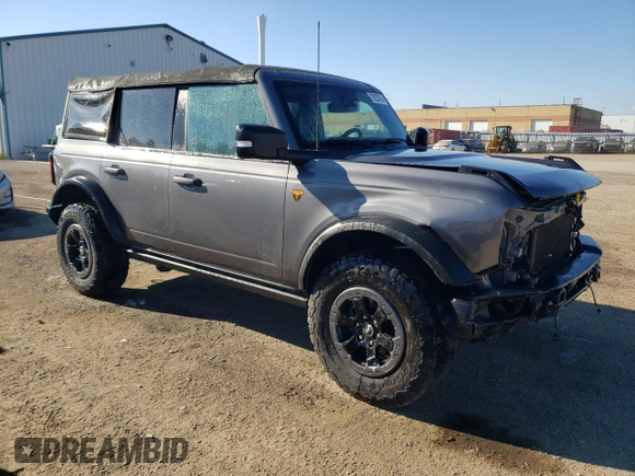 2022 Ford Bronco with VIN 1FMEE5DH1NLA78454, listed as a Copart auction lot 72933794 with 40,262 mi miles and Salvage Title. Bid and sale history available at DreamBid. Image 4.