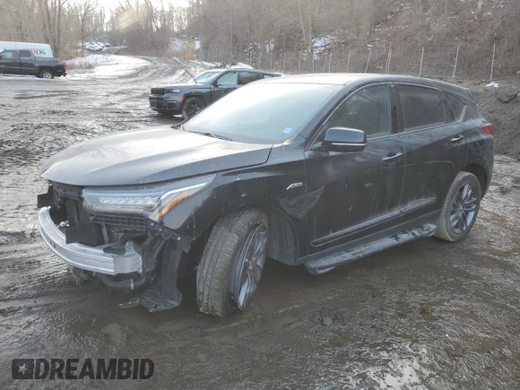 2021 Acura RDX w/A-Spec Package with VIN 5J8TC2H63ML042502, listed as a Copart auction lot 46629475 with 49,432 mi miles and Salvage Title. Bid and sale history available at carsss.com. Image 1.