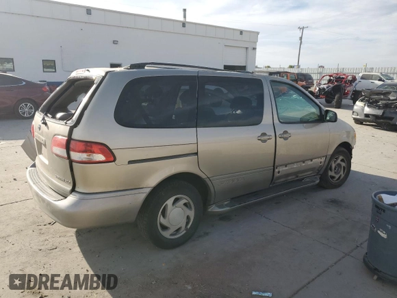 2002 Toyota Sienna LE with VIN 4T3ZF13C62U429210, listed as a Copart auction lot 75364374 with 0 mi miles and Salvage Title. Bid and sale history available at carsss.com. Image 3.
