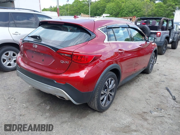 2017 Infiniti QX30 Premium with VIN SJKCH5CRXHA032082, listed as a IAAI auction lot 42376012 with 73,814 mi miles and . Bid and sale history available at DreamBid. Image 4.