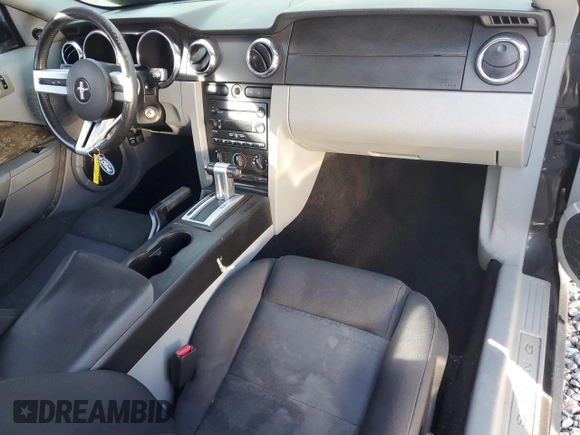 2007 Ford Mustang Deluxe with VIN 1ZVFT80N675333924, listed as a Copart auction lot 48516165 with 169,279 mi miles and Salvage Title. Bid and sale history available at carsss.com. Image 8.