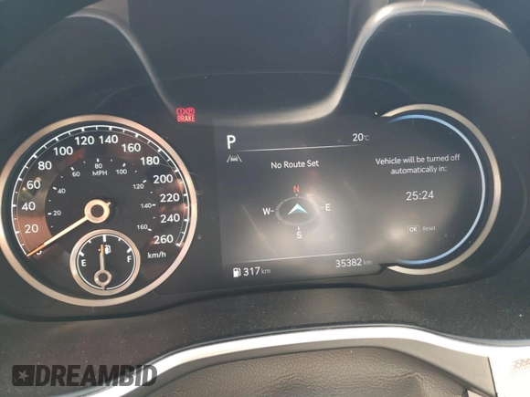 2023 Genesis G80 2.5T with VIN KMTGB4SC4PU144730, listed as a Copart auction lot 73025174 with 35,382 mi miles and Salvage Title. Bid and sale history available at carsss.com. Image 9.