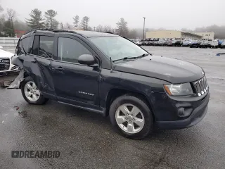 2014 Jeep Compass Sport with VIN 1C4NJCBA0ED552043, listed as a Copart auction lot 51749685 with 0 mi miles and Salvage Title. Bid and sale history available at carsss.com. Image 4.