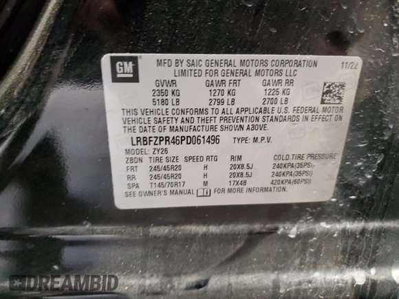 2023 Buick Envision Essence with VIN LRBFZPR46PD061496, listed as a Copart auction lot 49691695 with 71,751 mi miles and Salvage Title. Bid and sale history available at carsss.com. Image 13.