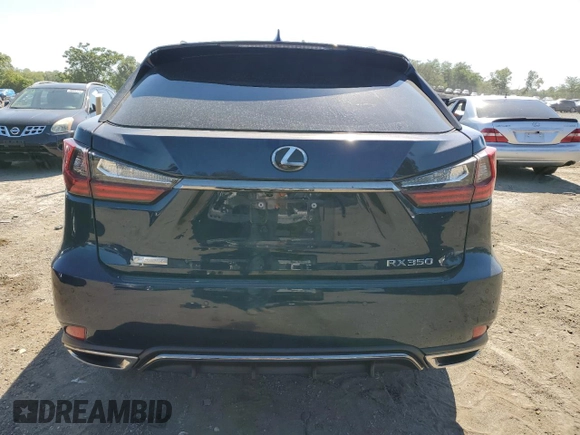 2021 Lexus RX 350 F Sport with VIN 2T2SZMDA7MC281200, listed as a Copart auction lot 70536394 with 42,490 mi miles and Salvage title. Bid and sale history available at DreamBid. Image 6.
