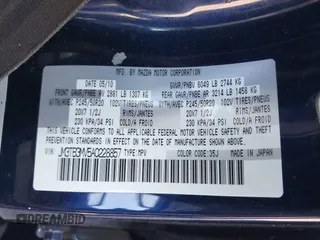 2010 Mazda CX-9 Touring with VIN JM3TB3MV5A0228857, listed as a IAAI auction lot 41447341 with Not Provided miles and . Bid and sale history available at carsss.com. Image 9.