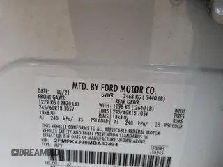 2021 Ford Edge SEL with VIN 2FMPK4J90MBA62494, listed as a Copart auction lot 43415395 with 24,879 mi miles and Salvage Title. Bid and sale history available at carsss.com. Image 13.