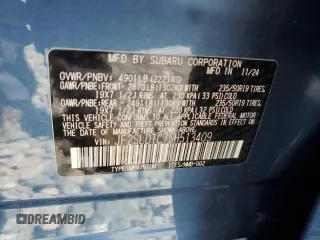 2025 Subaru Forester Touring с VIN JF2SLDTC7SH513409, выставлен на аукционе Copart как лот 54044175 с пробегом 1 354 миль миль и Списание • Salvage title. История ставок и продаж доступна на DreamBid. Изображение 14.