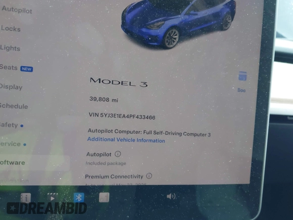 2023 Tesla Model 3 z VIN 5YJ3E1EA4PF433466, wystawiony jako IAAI lot #42249247 z przebiegiem 39 808 mil mil oraz . Historia ofert i sprzedaży dostępna na DreamBid. Obrazek 16.