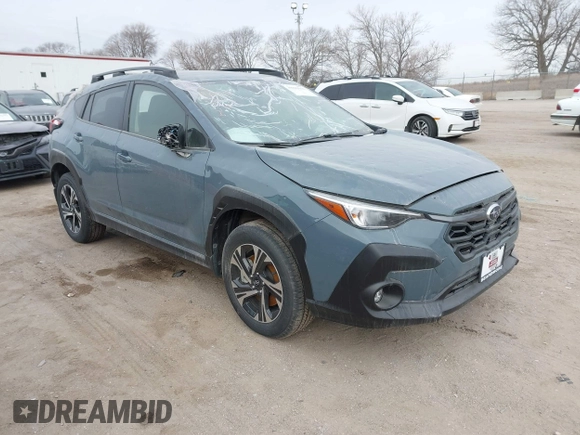 2024 Subaru Crosstrek Premium with VIN JF2GUADCXR8276523, listed as a IAAI auction lot 41538286 with 5,311 mi miles and . Bid and sale history available at DreamBid. Image 1.