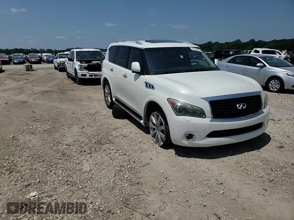 2012 Infiniti QX56 7-passenger with VIN JN8AZ2NE4C9019603, listed as a Copart auction lot 62738594 with 224,183 mi miles and Salvage Title. Bid and sale history available at carsss.com. Image 11.