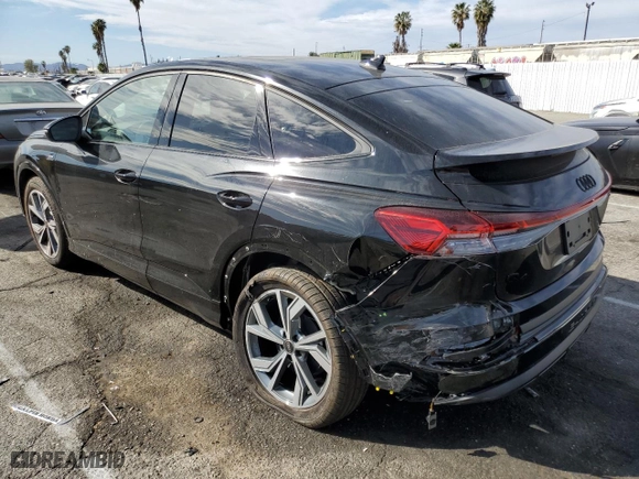 2024 Audi Q4 e-tron Sportback Premium Plus with VIN WA13UBFZ9RP047643, listed as a Copart auction lot 45723795 with 1,863 mi miles and Salvage Title. Bid and sale history available at carsss.com. Image 2.