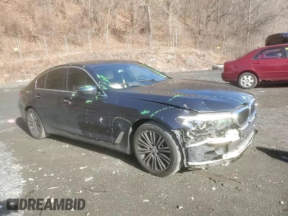 2017 BMW 5 Series 530i xDrive with VIN WBAJA7C31HG905931, listed as a Copart auction lot 50014175 with 107,630 mi miles and Salvage Title. Bid and sale history available at carsss.com. Image 11.
