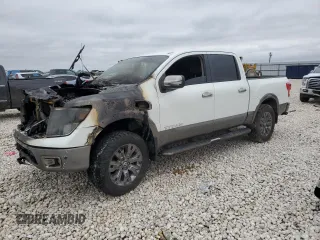 2017 Nissan Titan Platinum Reserve z VIN 1N6AA1E56HN542534, wystawiony jako Copart lot #44550645 z przebiegiem Nie podano mil oraz Szkoda całkowita • Salvage title. Historia ofert i sprzedaży dostępna na DreamBid. Obrazek 1.