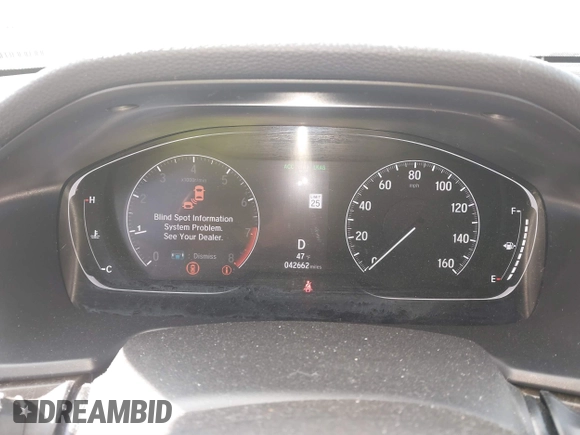 2020 Honda Accord EX-L with VIN 1HGCV2F58LA009932, listed as a IAAI auction lot 41449283 with 42,662 mi miles and . Bid and sale history available at DreamBid. Image 7.