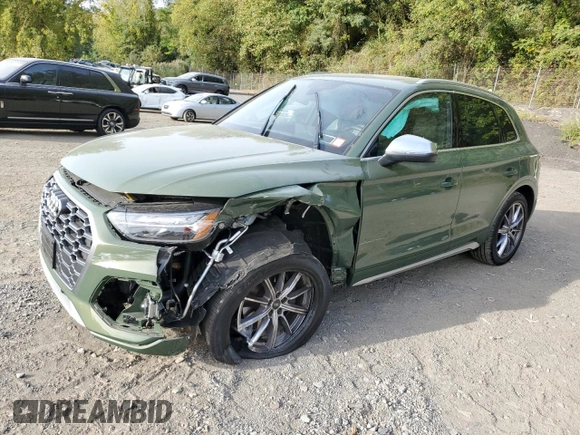 2023 Audi SQ5 Premium Plus with VIN WA1B4AFYXP2017560, listed as a Copart auction lot 72750824 with 14,447 mi miles and Salvage Title. Bid and sale history available at carsss.com. Image 1.