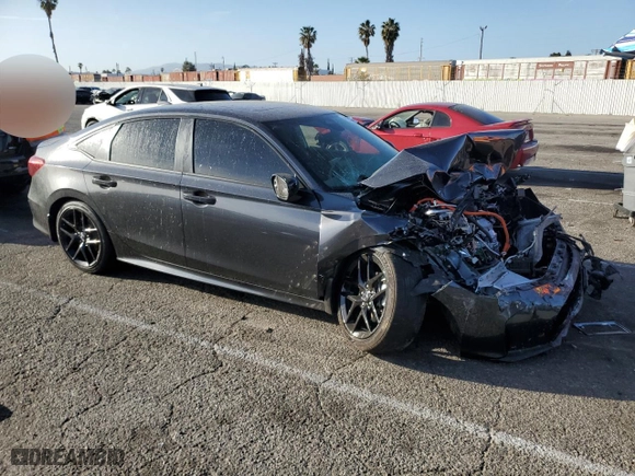 2025 Honda Civic Sedan Hybrid Sport with VIN 2HGFE4F83SH312992, listed as a Copart auction lot 47895135 with 0 mi miles and Salvage Title. Bid and sale history available at carsss.com. Image 4.
