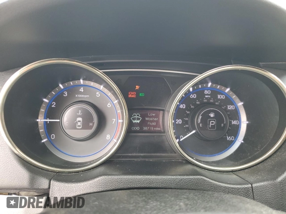 2012 Hyundai Sonata GLS with VIN 5NPEB4ACXCH452187, listed as a Copart auction lot 53274065 with 38,715 mi miles and Salvage Title. Bid and sale history available at carsss.com. Image 9.
