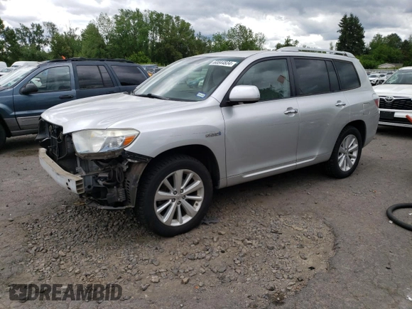 2008 Toyota Highlander Hybrid with VIN JTEEW41A582002339, listed as a Copart auction lot 60844834 with 59,775 mi miles and Salvage Title. Bid and sale history available at carsss.com. Image 1.