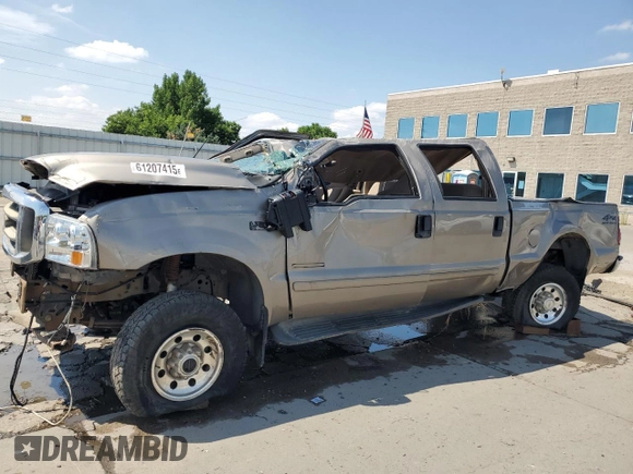 2002 Ford F-350 XL with VIN 1FTSW31F02EA71894, listed as a Copart auction lot 61207415 with 236,159 mi miles and Non repairable. Bid and sale history available at DreamBid. Image 1.