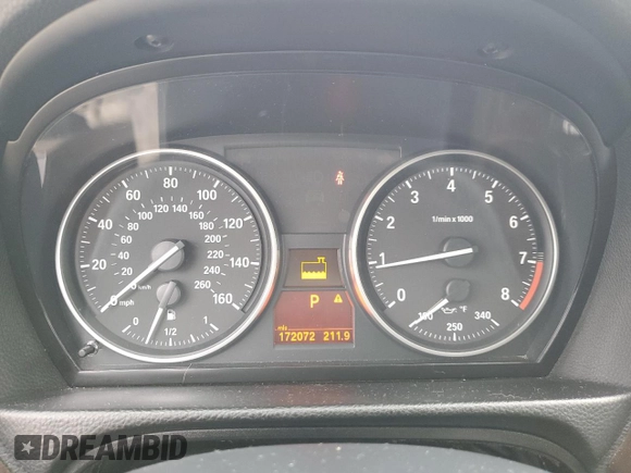 2011 BMW 3 Series 328i with VIN WBAKE3C59BE441745, listed as a Copart auction lot 49334705 with 172,072 mi miles and Salvage Title. Bid and sale history available at DreamBid. Image 9.