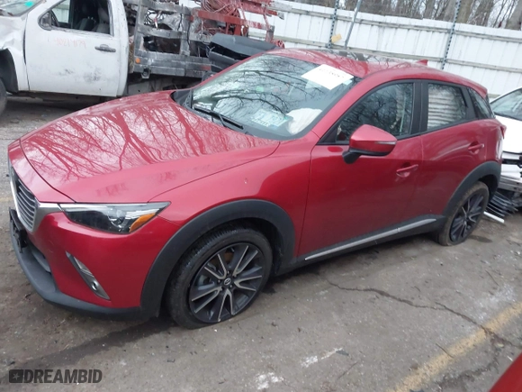 2018 Mazda CX-3 Grand Touring with VIN JM1DKFD75J0305565, listed as a IAAI auction lot 41135957 with 26,810 mi miles. Bid and sale history available at carsss.com. Image 17.