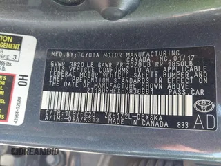 2017 Toyota Corolla L with VIN 2T1BURHEXHC836661, listed as a IAAI auction lot 42536743 with 95,252 mi miles and . Bid and sale history available at DreamBid. Image 9.
