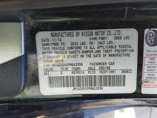 2015 Nissan 370Z z VIN JN1AZ4EH2FM442556, wystawiony jako IAAI lot #41956287 z przebiegiem 128 769 mil mil oraz . Historia ofert i sprzedaży dostępna na DreamBid. Obrazek 9.