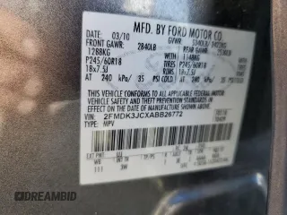2010 Ford Edge SEL with VIN 2FMDK3JCXABB26772, listed as a Copart auction lot 48713945 with 175,286 mi miles and Non Repairable. Bid and sale history available at carsss.com. Image 13.
