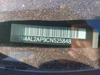 2012 Nissan Altima 2.5 SL with VIN 1N4AL2AP9CN525848, listed as a IAAI auction lot 41876998 with 222,136 mi miles. Bid and sale history available at carsss.com. Image 9.