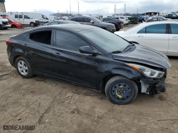 2014 Hyundai Elantra SE with VIN KMHDH4AE5EU074649, listed as a Copart auction lot 52957935 with 0 mi miles and Clean Title. Bid and sale history available at carsss.com. Image 4.