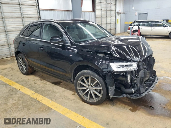 2018 Audi Q3 Premium Plus with VIN WA1JCCFS5JR018975, listed as a Copart auction lot 56663215 with 86,672 mi miles and Salvage title. Bid and sale history available at DreamBid. Image 4.
