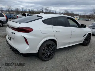 2022 BMW X6 M with VIN 5YMCY0C09N9J70336, listed as a Copart auction lot 52682365 with 0 mi miles and Salvage Title. Bid and sale history available at carsss.com. Image 3.