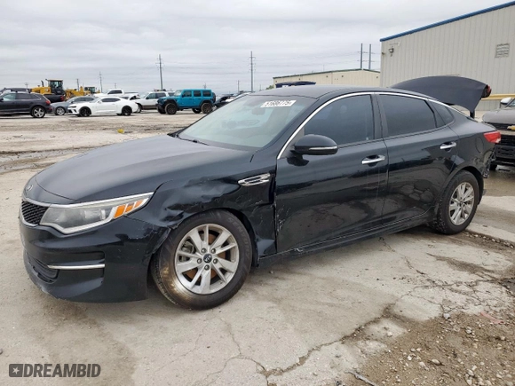 2016 Kia Optima LX with VIN 5XXGT4L34GG034678, listed as a Copart auction lot 51686775 with 164,585 mi miles and Salvage Title. Bid and sale history available at carsss.com. Image 1.