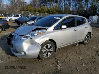 2015 Nissan LEAF SV with VIN 1N4AZ0CP2FC317732, listed as a Copart auction lot 39005553 with 116,896 mi miles. Bid and sale history available at carsss.com. Image 1.