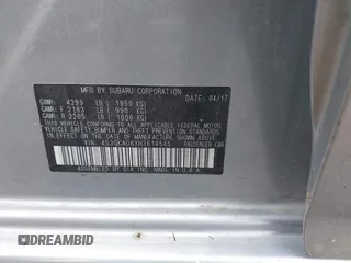 2017 Subaru Impreza Premium z VIN 4S3GKAD6XH3614545, wystawiony jako IAAI lot #42275237 z przebiegiem 44 234 mil mil oraz . Historia ofert i sprzedaży dostępna na DreamBid. Obrazek 9.
