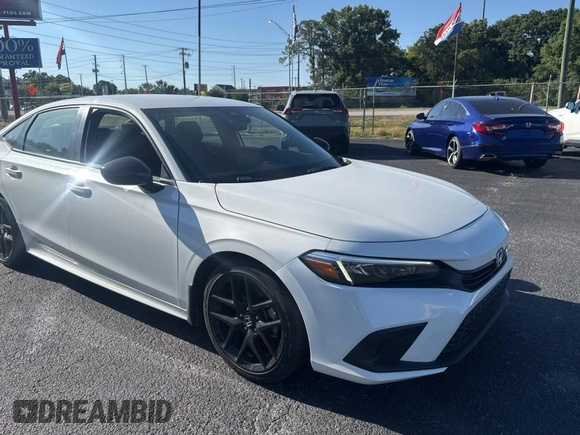 2022 Honda Civic Sedan Sport with VIN 2HGFE2F56NH574360, listed as a Copart auction lot 53744035 with 10,808 mi miles and Salvage Title. Bid and sale history available at carsss.com. Image 1.