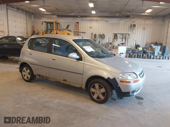 2006 Chevrolet Aveo LS with VIN KL1TD66616B565264, listed as a IAAI auction lot 42120710 with 150,638 mi miles and . Bid and sale history available at DreamBid. Image 1.