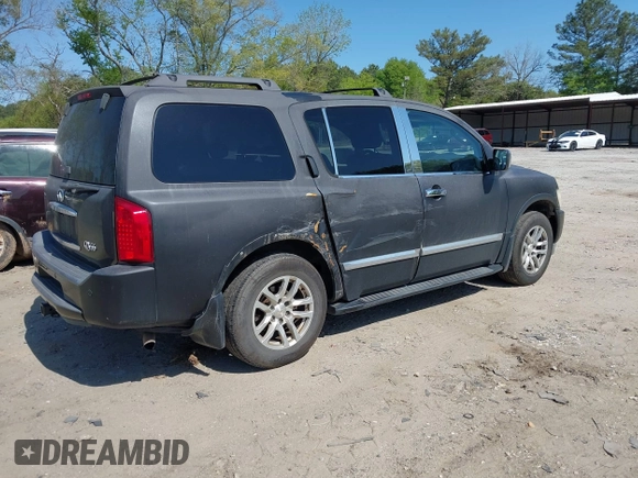 2005 Infiniti QX56 with VIN 5N3AA08C35N807884, listed as a IAAI auction lot 42040020 with 218,483 mi miles and . Bid and sale history available at DreamBid. Image 4.