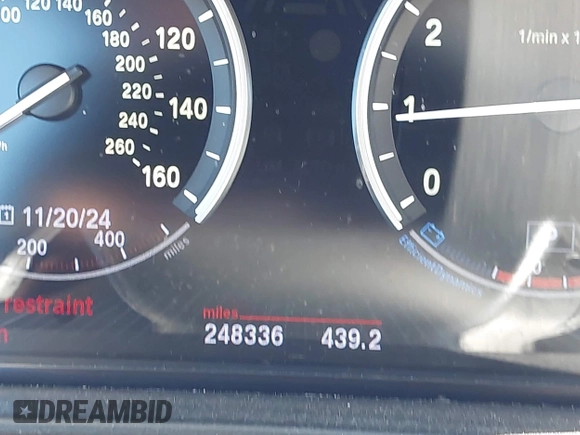 2013 BMW 5 Series 528i with VIN WBAXG5C56DDY31982, listed as a IAAI auction lot 40906428 with 248,336 mi miles and . Bid and sale history available at carsss.com. Image 14.