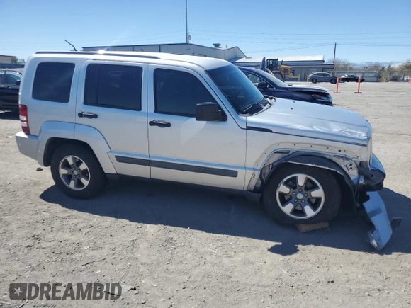2008 Jeep Liberty Sport with VIN 1J8GP28K58W164812, listed as a Copart auction lot 50407975 with 120,131 mi miles and Salvage Title. Bid and sale history available at carsss.com. Image 4.