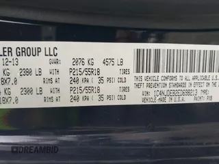 2014 Jeep Compass Latitude with VIN 1C4NJDEB2ED698213, listed as a IAAI auction lot 41997204 with 97,893 mi miles. Bid and sale history available at carsss.com. Image 9.