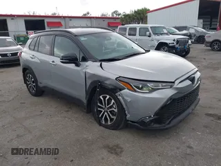 2024 Toyota Corolla Cross Hybrid S with VIN 7MUFBABG7RV033873, listed as a IAAI auction lot 42629265 with 13,912 mi miles and . Bid and sale history available at DreamBid. Image 1.