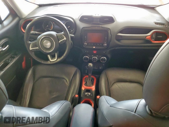 2017 Jeep Renegade Trailhawk with VIN ZACCJBCB1HPF32155, listed as a Copart auction lot 59960535 with 98,286 mi miles and Salvage title. Bid and sale history available at DreamBid. Image 8.