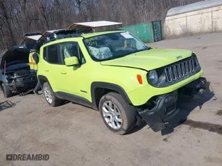 2017 Jeep Renegade Altitude with VIN ZACCJBBB1HPF11677, listed as a IAAI auction lot 41711727 with 58,527 mi miles. Bid and sale history available at carsss.com. Image 1.