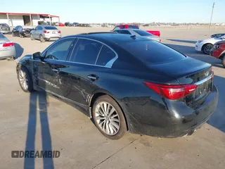 2018 Infiniti Q50 3.0t LUXE with VIN JN1EV7AP7JM363310, listed as a IAAI auction lot 40924400 with 103,578 mi miles. Bid and sale history available at carsss.com. Image 3.