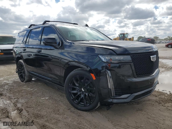 2023 Cadillac Escalade Sport Platinum with VIN 1GYS3GKL8PR510371, listed as a Copart auction lot 46688015 with 19,795 mi miles and Salvage Title. Bid and sale history available at carsss.com. Image 4.