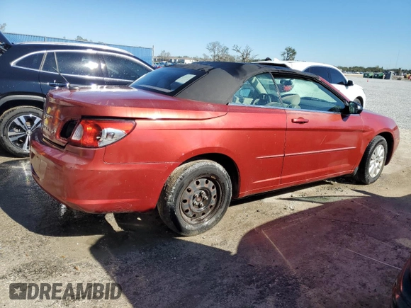 2008 Chrysler Sebring LX with VIN 1C3LC45K58N122040, listed as a Copart auction lot 82375204 with 135,105 mi miles and Non Repairable. Bid and sale history available at carsss.com. Image 3.