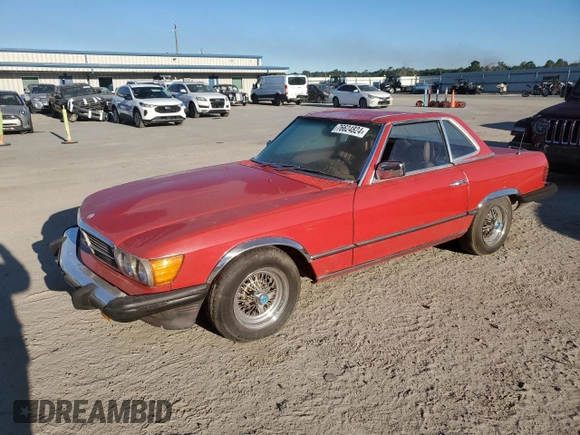 1979 Mercedes-Benz SL with VIN 10704412056368, listed as a Copart auction lot 76624824 with 51,488 mi miles and Clean title. Bid and sale history available at DreamBid. Image 1.
